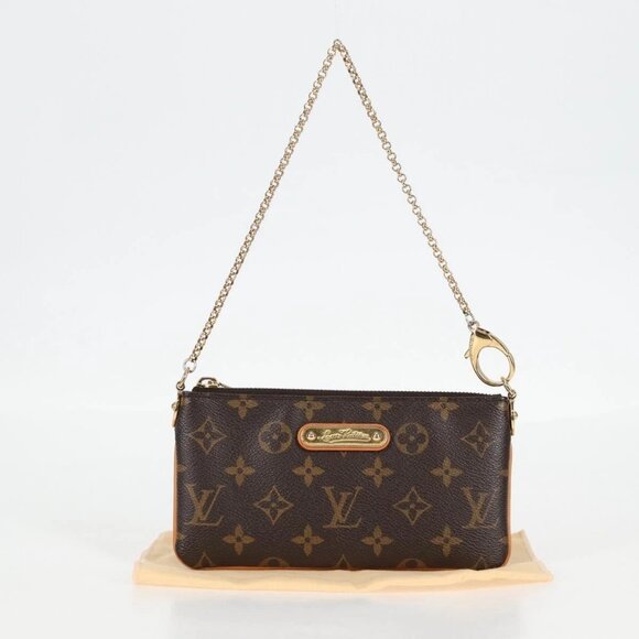 LOUIS VUITTON Monogram Chain Pochette Mila MM Pouch M60094 Auth 133662V - Picture 14 of 16